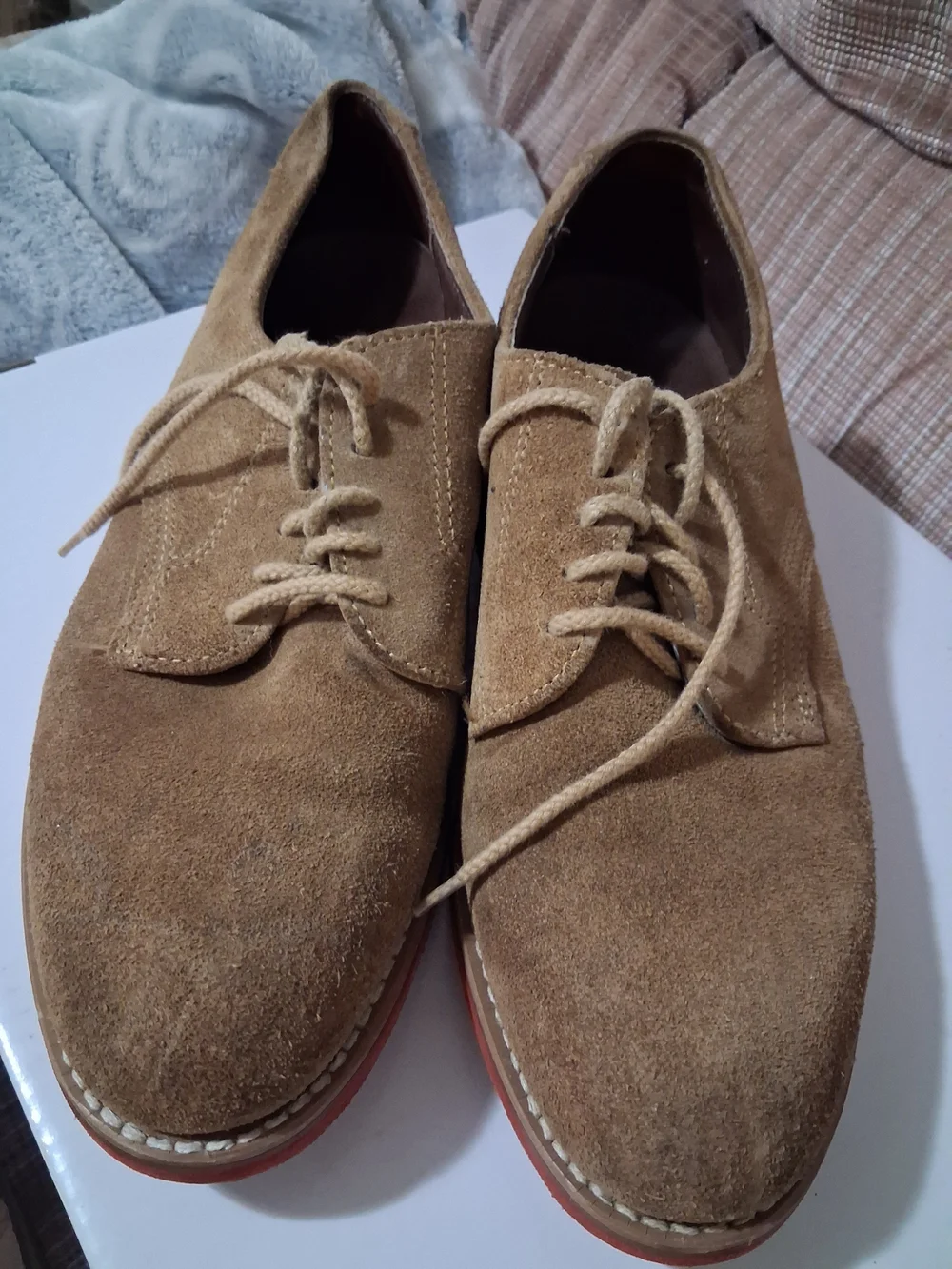 Dexter Men's Suede Derby Shoes in Tan